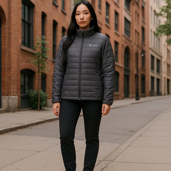 Columbia Women’s Gray Lightweight Puffer Jacket | Size M | Winter Outdoor Ski Sn - Picture 4 of 6